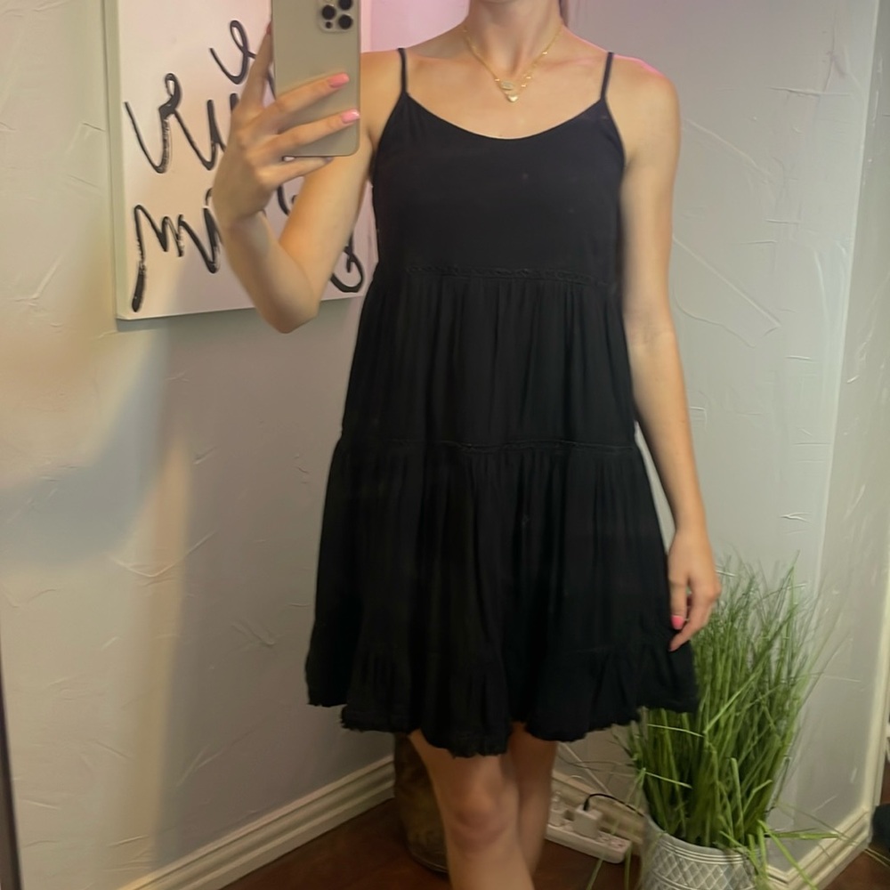 Black mini dress